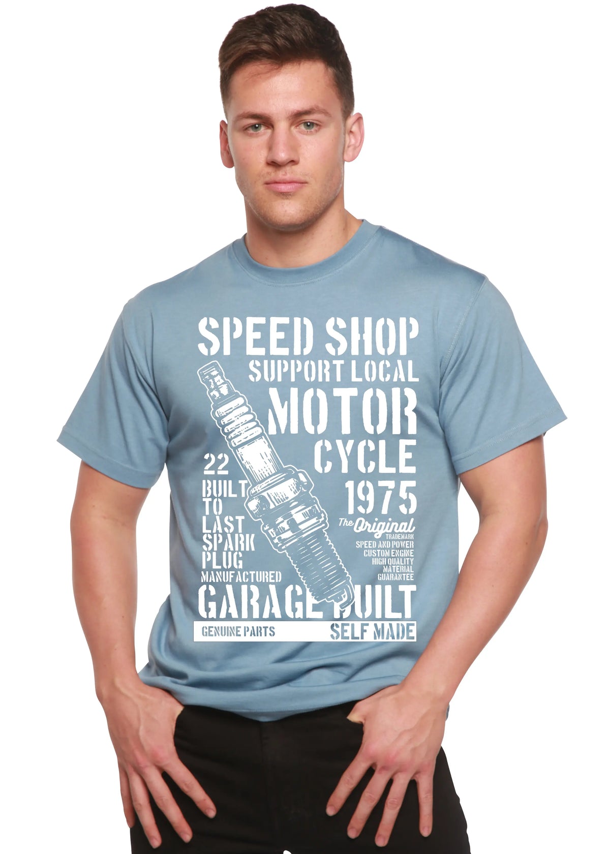 Spark Plug Spun Bamboo® Men's Bamboo Viscose/Organic Cotton Short Sleeve Graphic T-Shirt Spun Bamboo