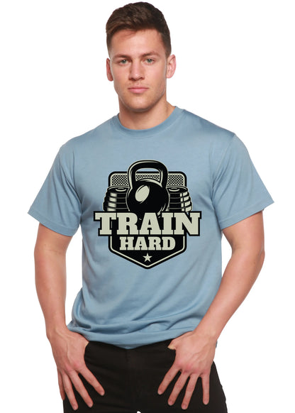 Train Hard Men's Bamboo Viscose/Organic Cotton Short Sleeve Graphic T-Shirt Spun Bamboo