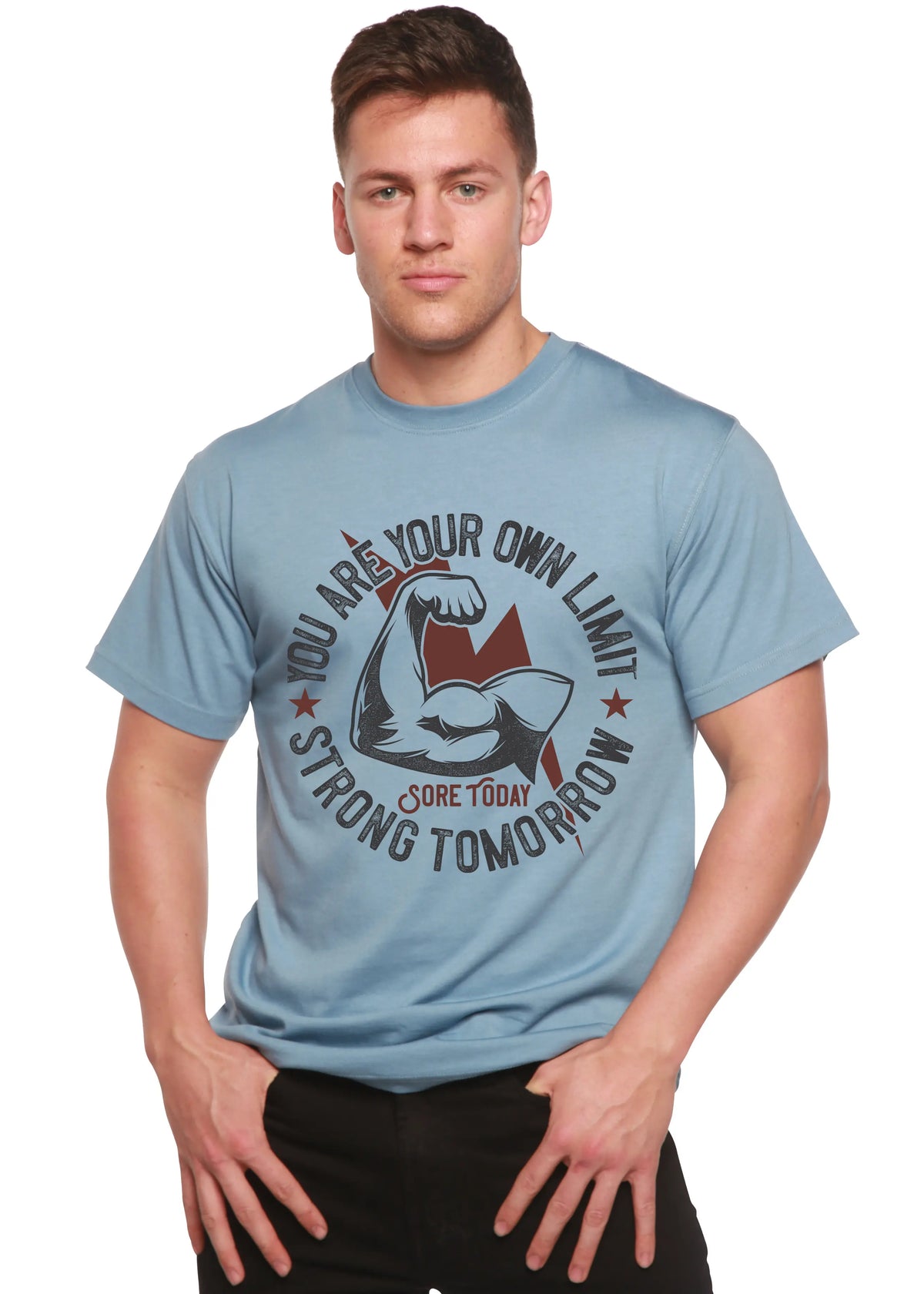 Strong Tomorrow Men's Bamboo Viscose/Organic Cotton Short Sleeve Graphic T-Shirt Spun Bamboo