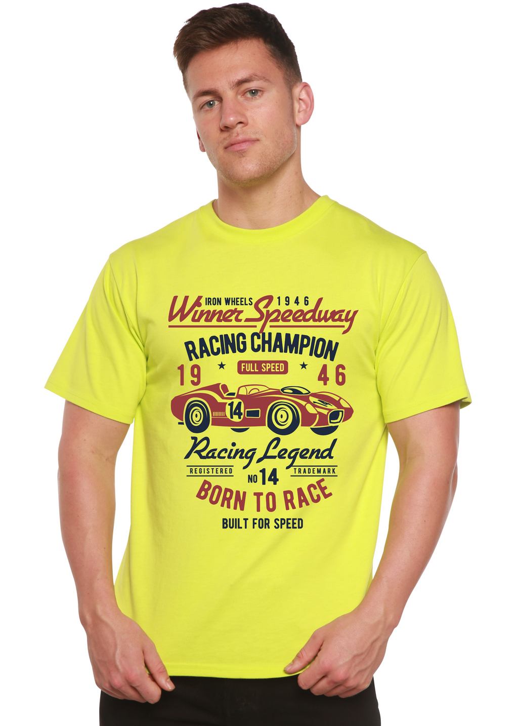 Winner Speedway Spun Bamboo® Men's Bamboo Viscose/Organic Cotton Short Sleeve Graphic T-Shirt Spun Bamboo