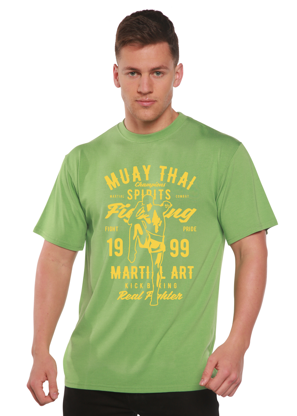 Muay Thai Spun Bamboo® Men's Bamboo Viscose/Organic Cotton Short Sleeve Graphic T-Shirt Spun Bamboo
