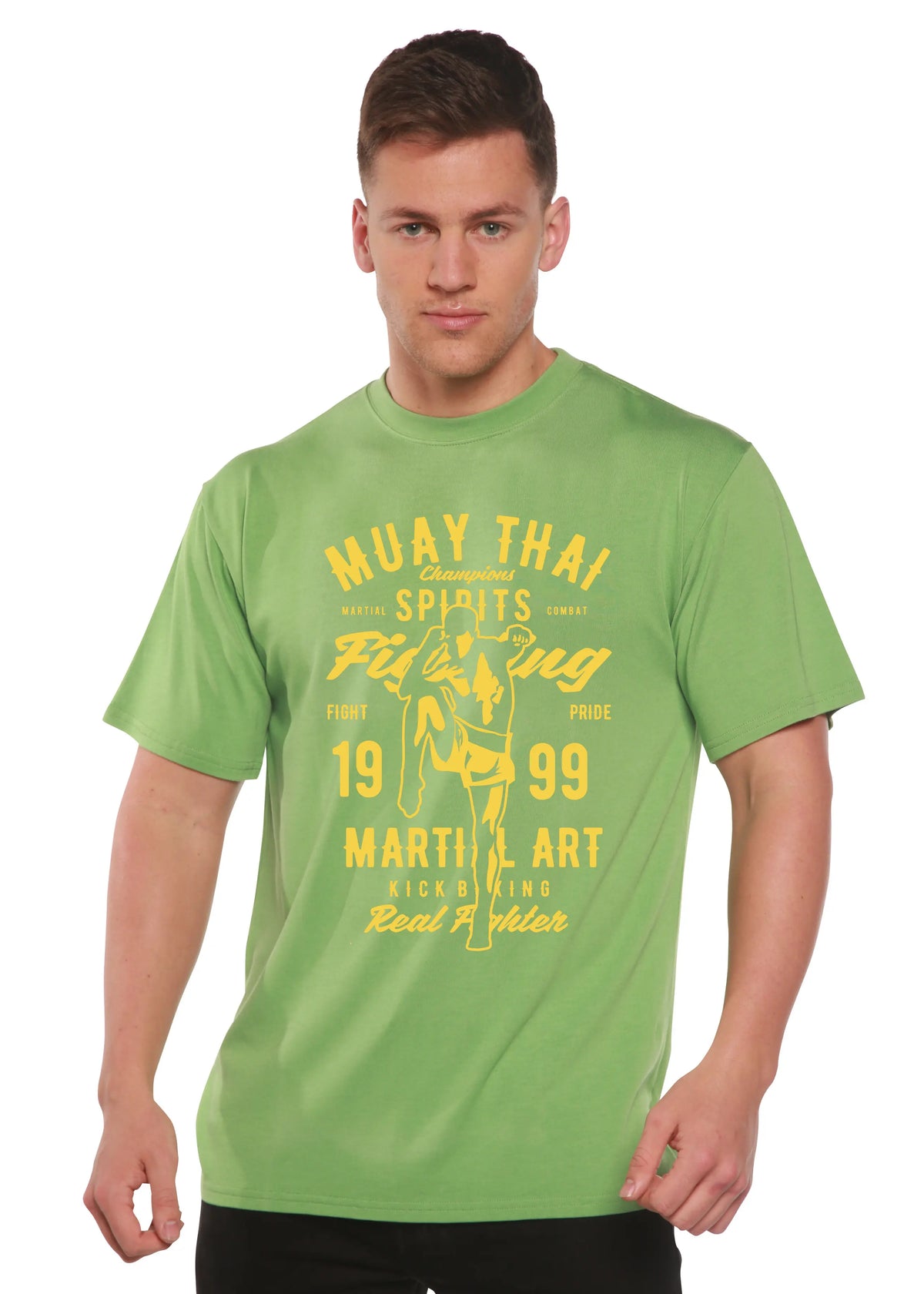 Muay Thai Spun Bamboo® Men's Bamboo Viscose/Organic Cotton Short Sleeve Graphic T-Shirt Spun Bamboo