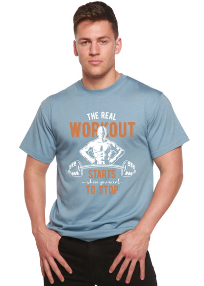 The Real Workout Men's Bamboo Viscose/Organic Cotton Short Sleeve Graphic T-Shirt Spun Bamboo