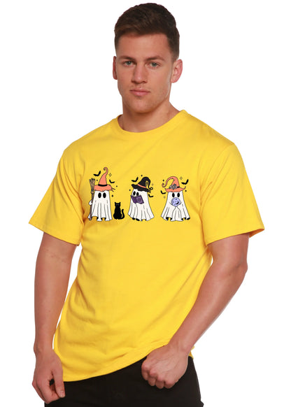 Halloween Boo Men's Bamboo Viscose/Organic Cotton Short Sleeve Graphic T-Shirt Spun Bamboo