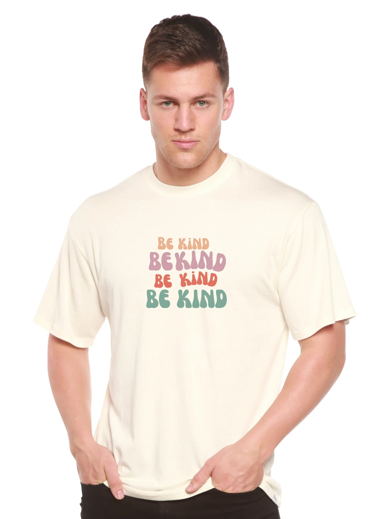 Be Kind Men's Bamboo Viscose/Organic Cotton Short Sleeve Graphic T-Shirt Spun Bamboo