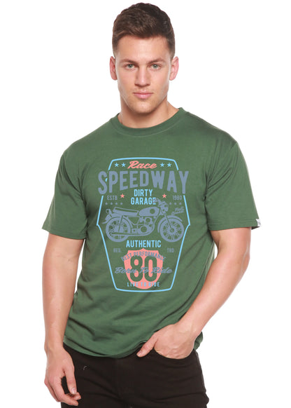 Speedway Motorcycle Spun Bamboo® Men's Bamboo Viscose/Organic Cotton Short Sleeve Graphic T-Shirt Spun Bamboo