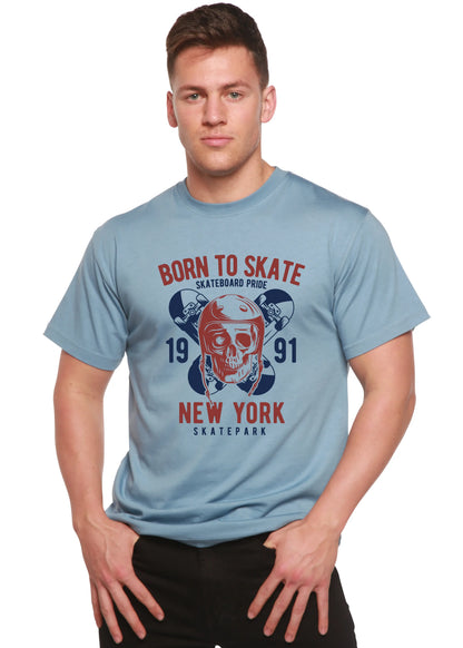 Born To Skate 1991 New York Men's Bamboo Viscose/Organic Cotton Short Sleeve Graphic T-Shirt Spun Bamboo