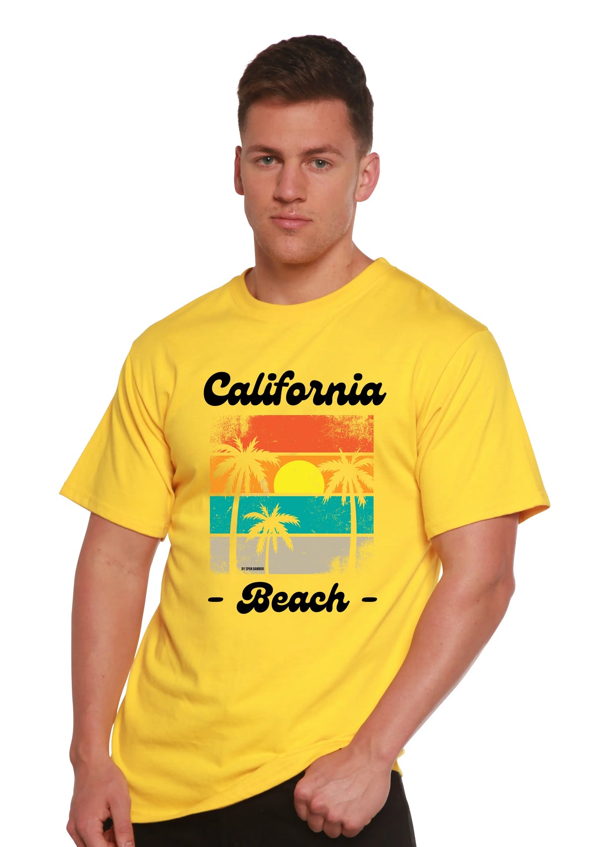 California Beach Unisex Bamboo Viscose/Organic Cotton Short Sleeve Graphic T-Shirt Spun Bamboo