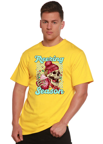 Freezing Season Unisex Bamboo Viscose/Organic Cotton Short Sleeve Graphic T-Shirt Spun Bamboo