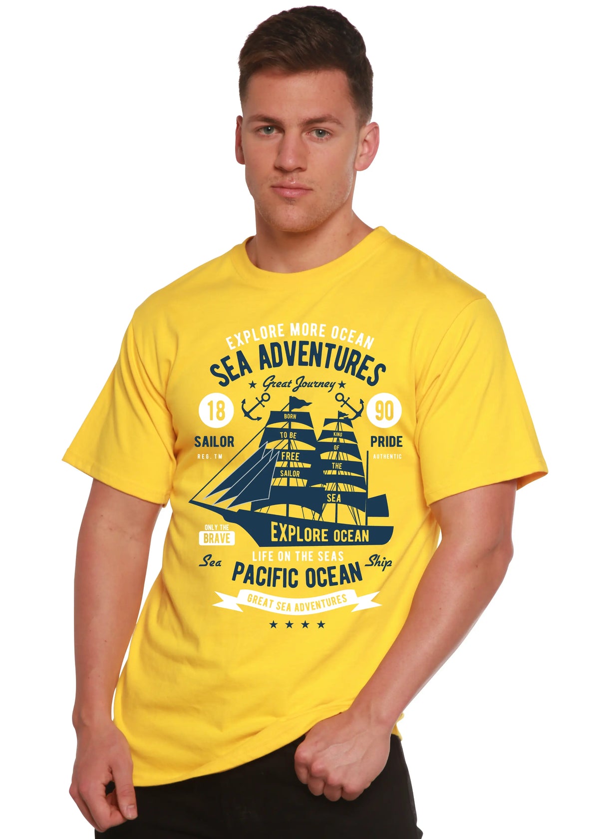 Sea Adventures Spun Bamboo® Men's Bamboo Viscose/Organic Cotton Short Sleeve Graphic T-Shirt Spun Bamboo