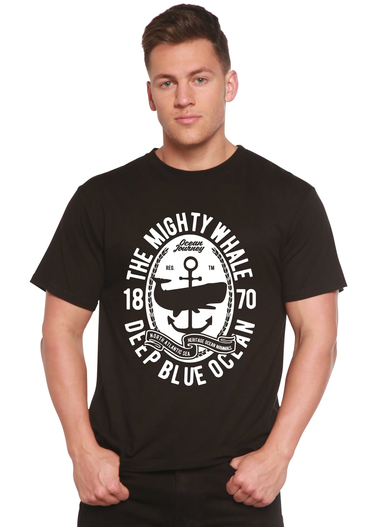 The Mighty Spun Bamboo® Men's Bamboo Viscose/Organic Cotton Short Sleeve Graphic T-Shirt Spun Bamboo