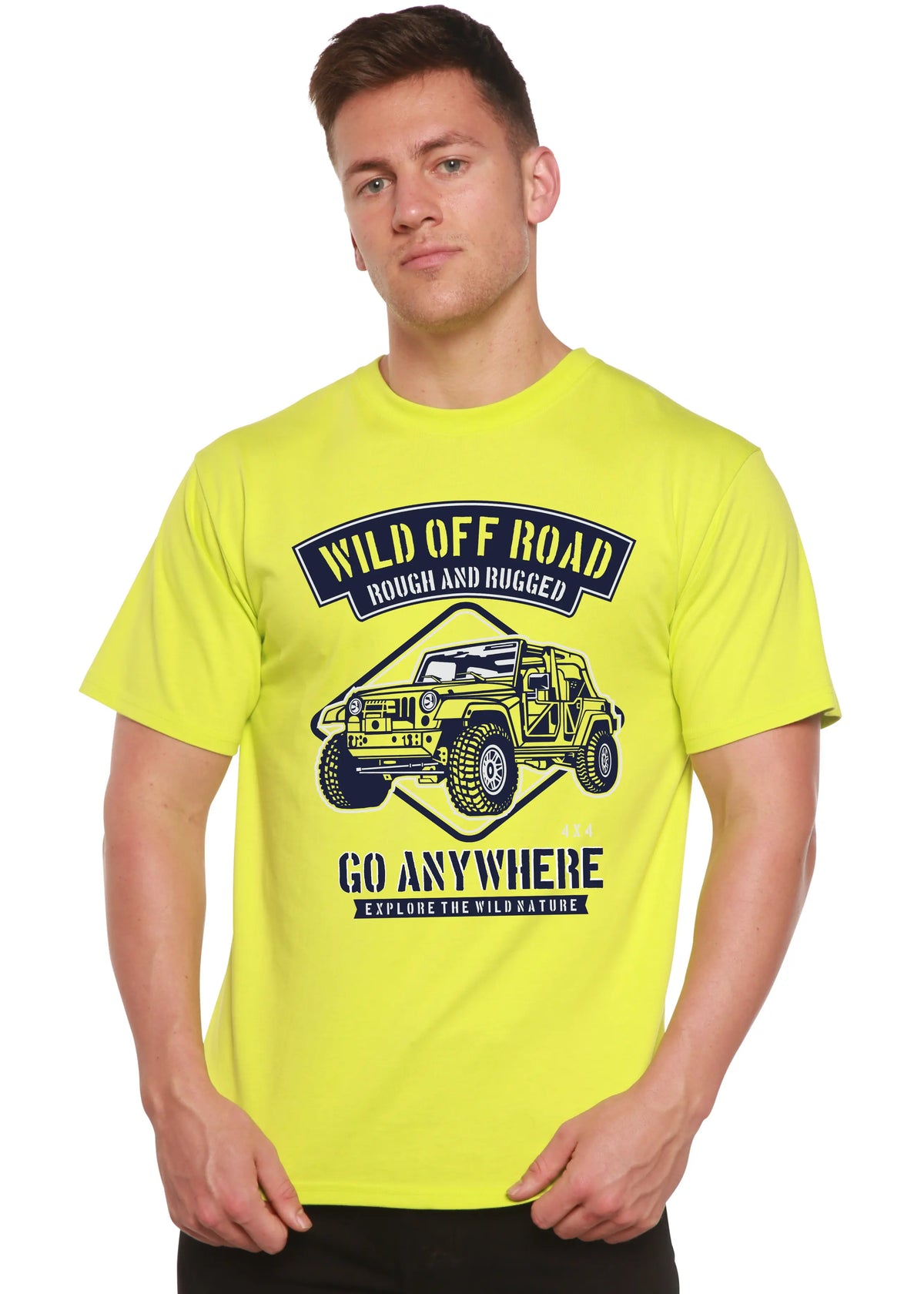 Wild Off Road Spun Bamboo® Men's Bamboo Viscose/Organic Cotton Short Sleeve Graphic T-Shirt Spun Bamboo