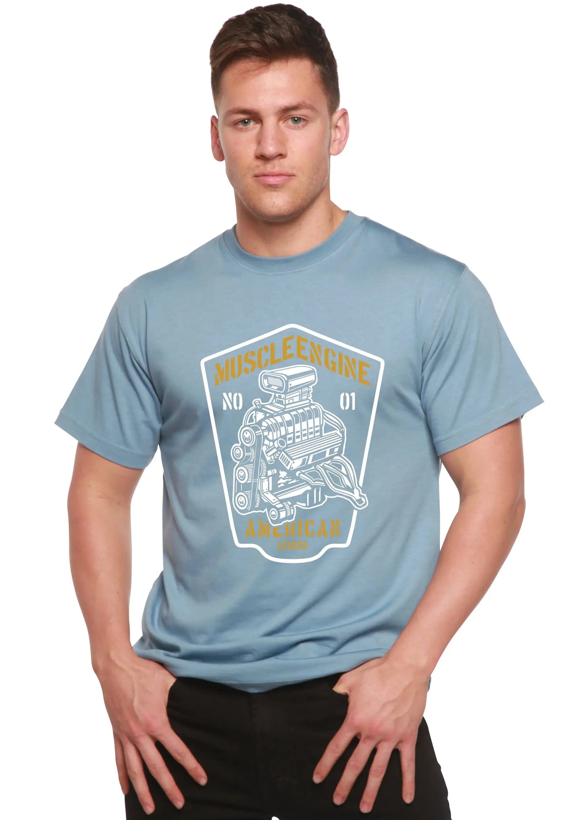 Muscle Engine Spun Bamboo® Men's Bamboo Viscose/Organic Cotton Short Sleeve Graphic T-Shirt Spun Bamboo