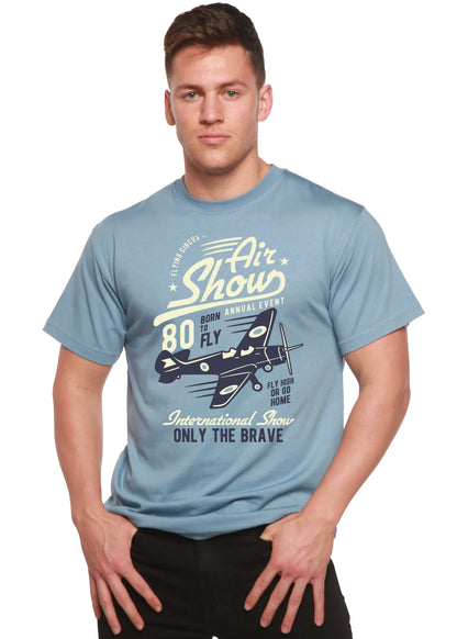 Air Show Men's Bamboo Viscose/Organic Cotton Short Sleeve Graphic T-Shirt Spun Bamboo