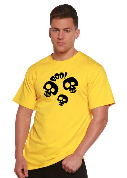 Halloween Boo Unisex Bamboo Viscose/Organic Cotton Short Sleeve Graphic T-Shirt Spun Bamboo