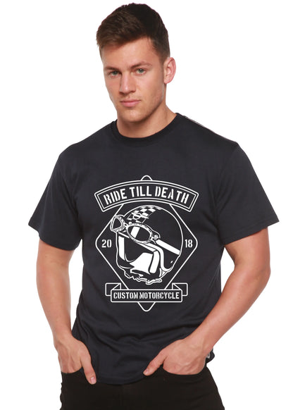 Ride Till Death Spun Bamboo® Men's Bamboo Viscose/Organic Cotton Short Sleeve Graphic T-Shirt Spun Bamboo