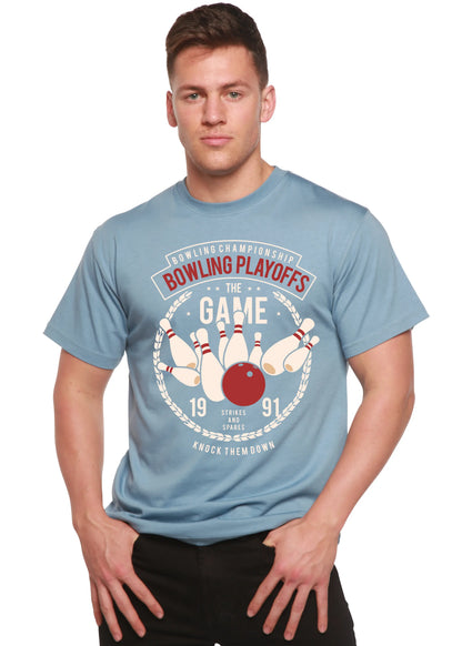Bowling Playoffs Men's Bamboo Viscose/Organic Cotton Short Sleeve Graphic T-Shirt Spun Bamboo