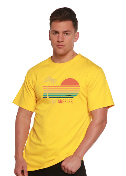 Los Angeles Unisex Bamboo Viscose/Organic Cotton Short Sleeve Graphic T-Shirt Spun Bamboo