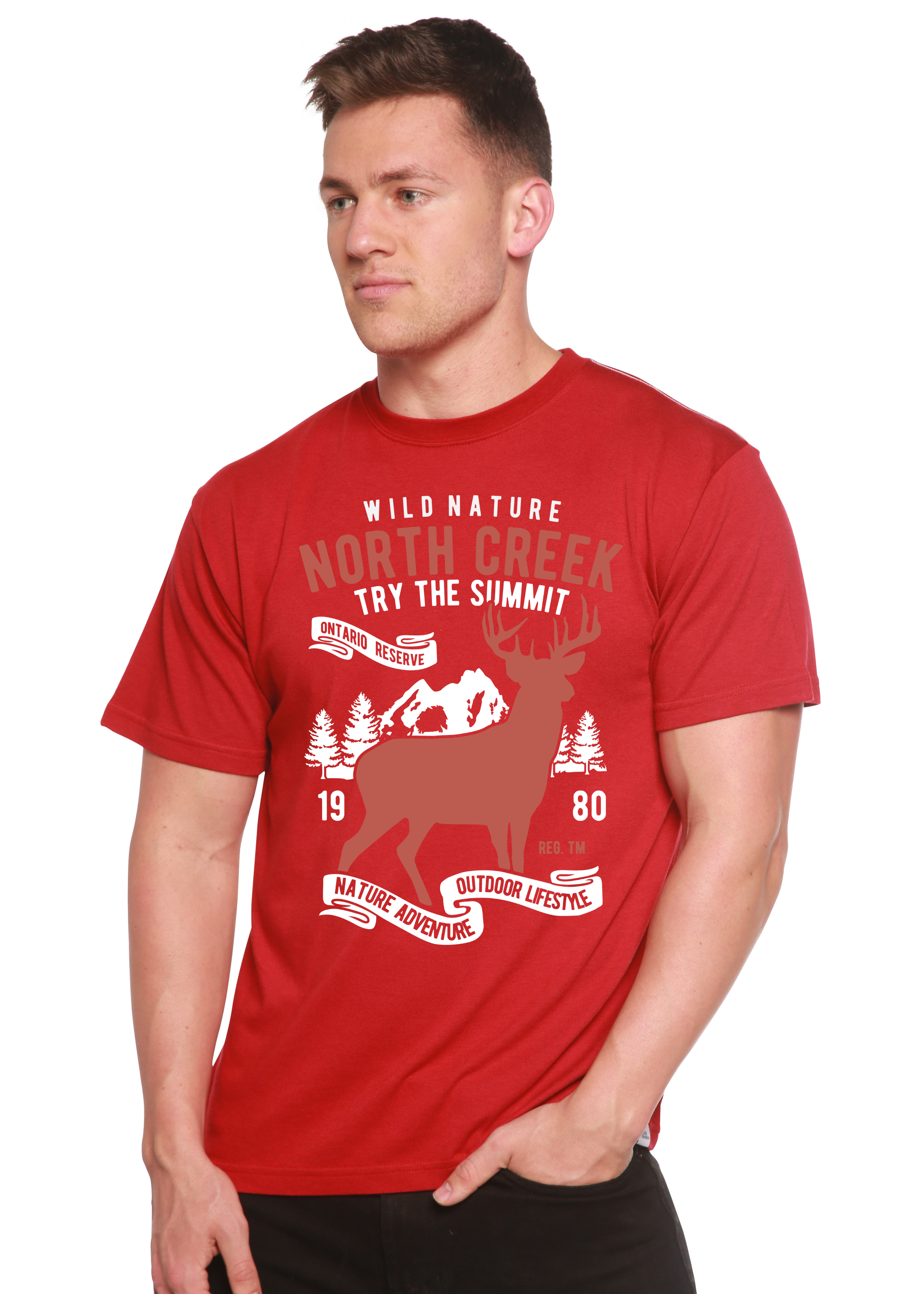 North Creek Spun Bamboo® Men's Bamboo Viscose/Organic Cotton Short Sleeve Graphic T-Shirt Spun Bamboo