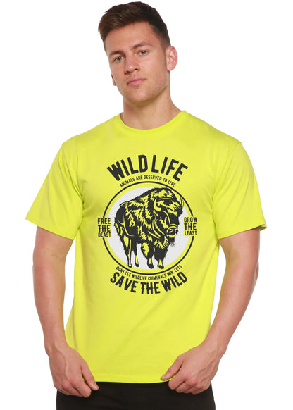 Wild Life Spun Bamboo® Men's Bamboo Viscose/Organic Cotton Short Sleeve Graphic T-Shirt Spun Bamboo