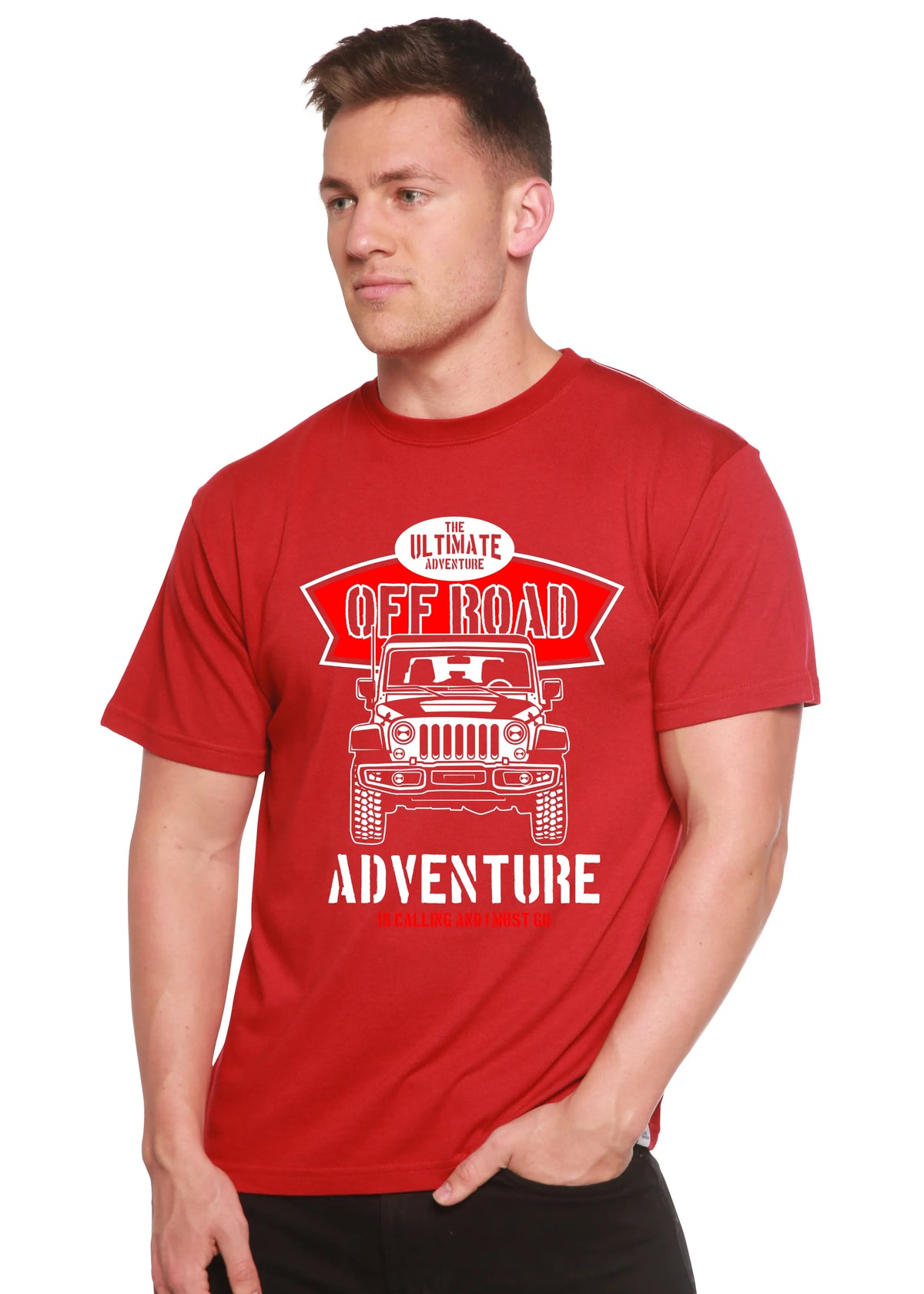 Off Road Spun Bamboo® Men's Bamboo Viscose/Organic Cotton Short Sleeve Graphic T-Shirt Spun Bamboo