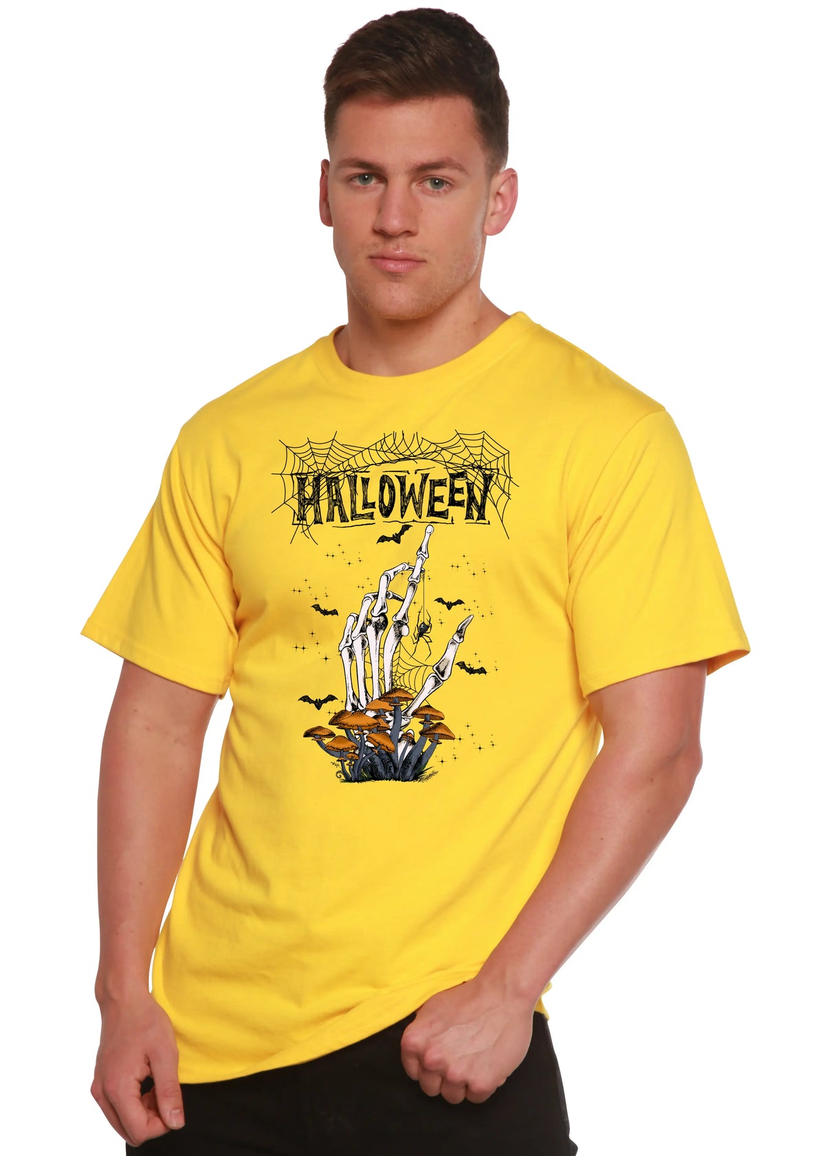Halloween Men's Bamboo Viscose/Organic Cotton Short Sleeve Graphic T-Shirt Spun Bamboo