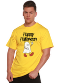 Happy Halloween Men's Bamboo Viscose/Organic Cotton Short Sleeve Graphic T-Shirt Spun Bamboo