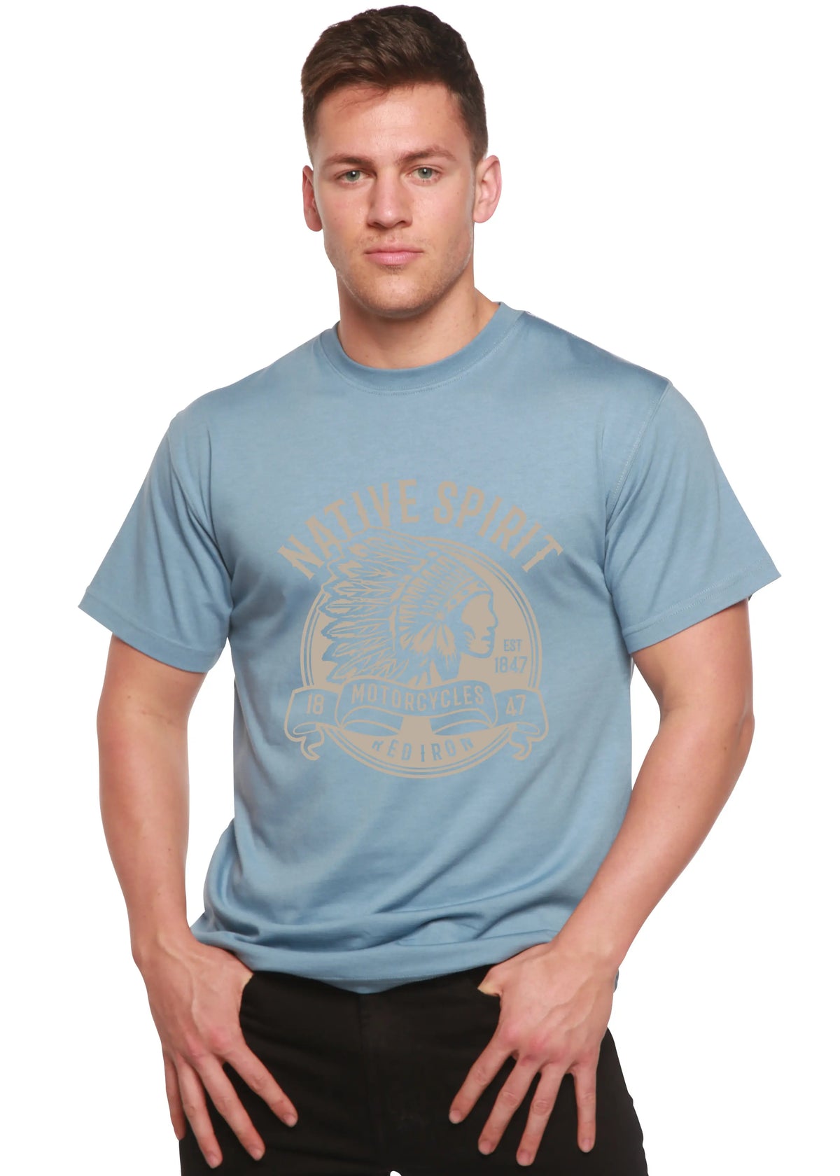 Native Spirit Spun Bamboo® Men's Bamboo Viscose/Organic Cotton Short Sleeve Graphic T-Shirt Spun Bamboo