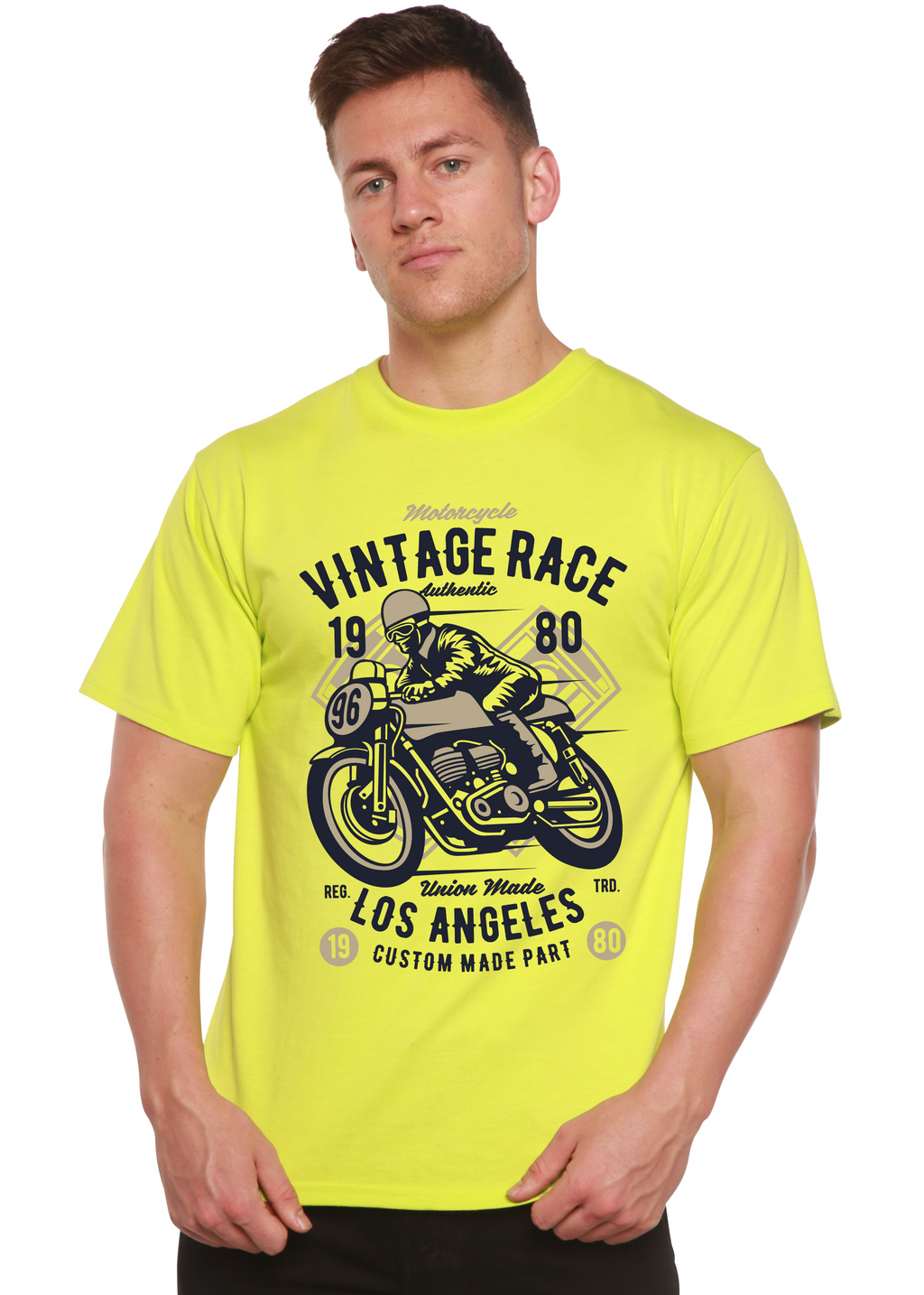 Vintage Race Spun Bamboo® Men's Bamboo Viscose/Organic Cotton Short Sleeve Graphic T-Shirt Spun Bamboo
