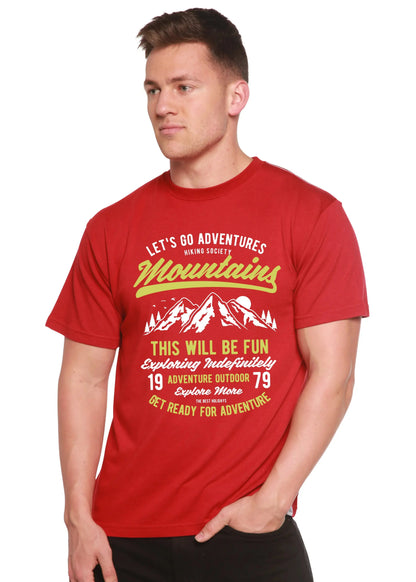 Let's Go Adventure Men's Bamboo Viscose/Organic Cotton Short Sleeve Graphic T-Shirt Spun Bamboo