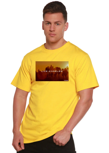 Los Angeles Unisex Bamboo Viscose/Organic Cotton Short Sleeve Graphic T-Shirt Spun Bamboo