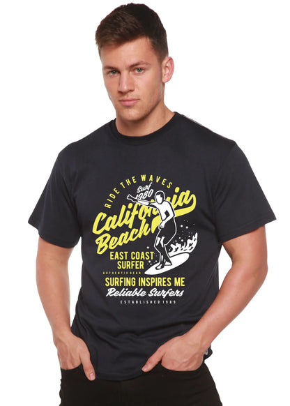 Ride The Waves Spun Bamboo® Men's Bamboo Viscose/Organic Cotton Short Sleeve Graphic T-Shirt Spun Bamboo