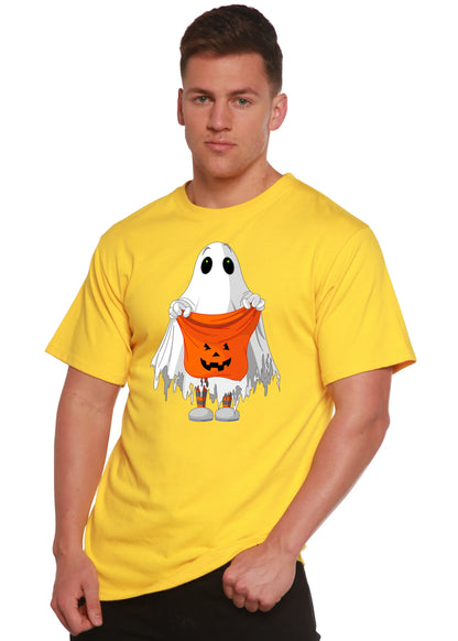 Boo Halloween Men's Bamboo Viscose/Organic Cotton Short Sleeve Graphic T-Shirt Spun Bamboo