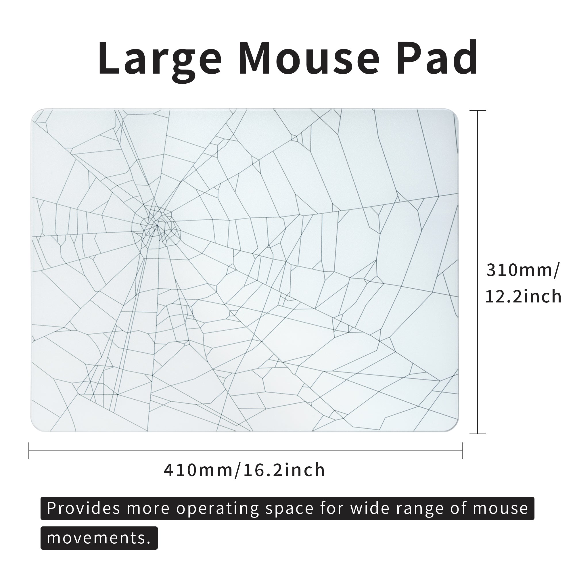 XVX Tempered Glass Large Mouse Pad for FPS Gaming XVX Keyboard Channel