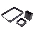 MOOG Leather Desk Set-3 Accessories-Single Document Tray - Blue - 3 PCS Moogdesk