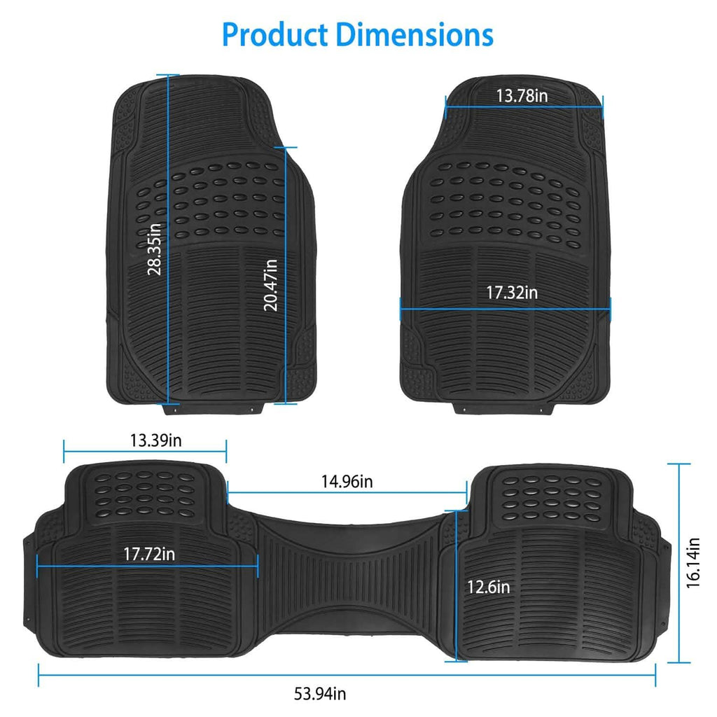 3-Piece: Automotive Floor Mats Set DailySale