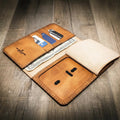 Badge Long Wallet Bull Sheath Leather