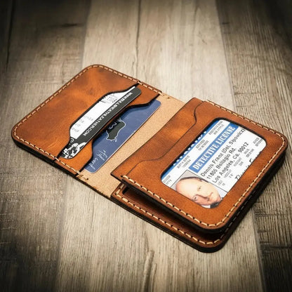 Minimalist Badge Wallet Bull Sheath Leather
