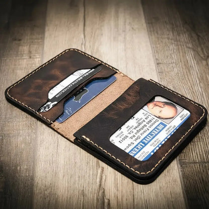 Minimalist Badge Wallet Bull Sheath Leather