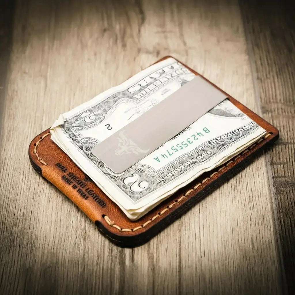 The Keller Money Clip Bull Sheath Leather
