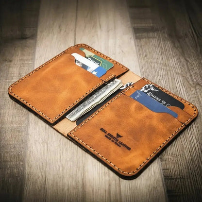 The Tyler Vertical Wallet Bull Sheath Leather