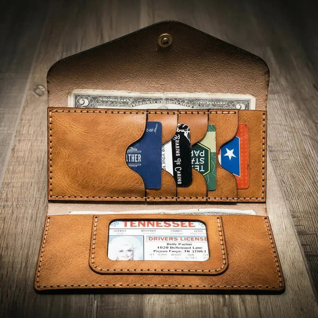 Sugar Land Clutch Wallet Bull Sheath Leather