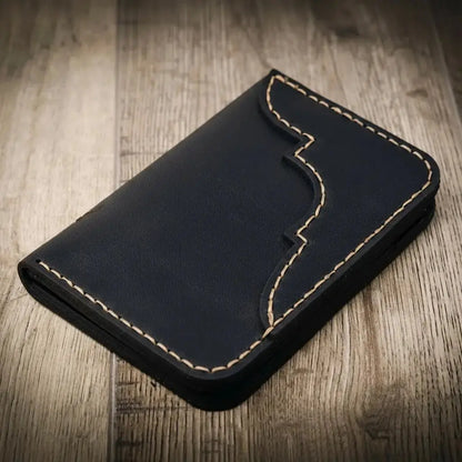Western Vertical Wallet Bull Sheath Leather