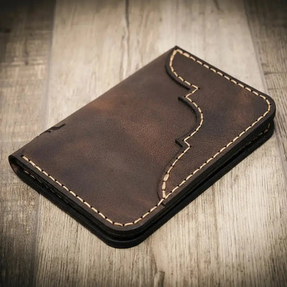 Western Vertical Wallet Bull Sheath Leather