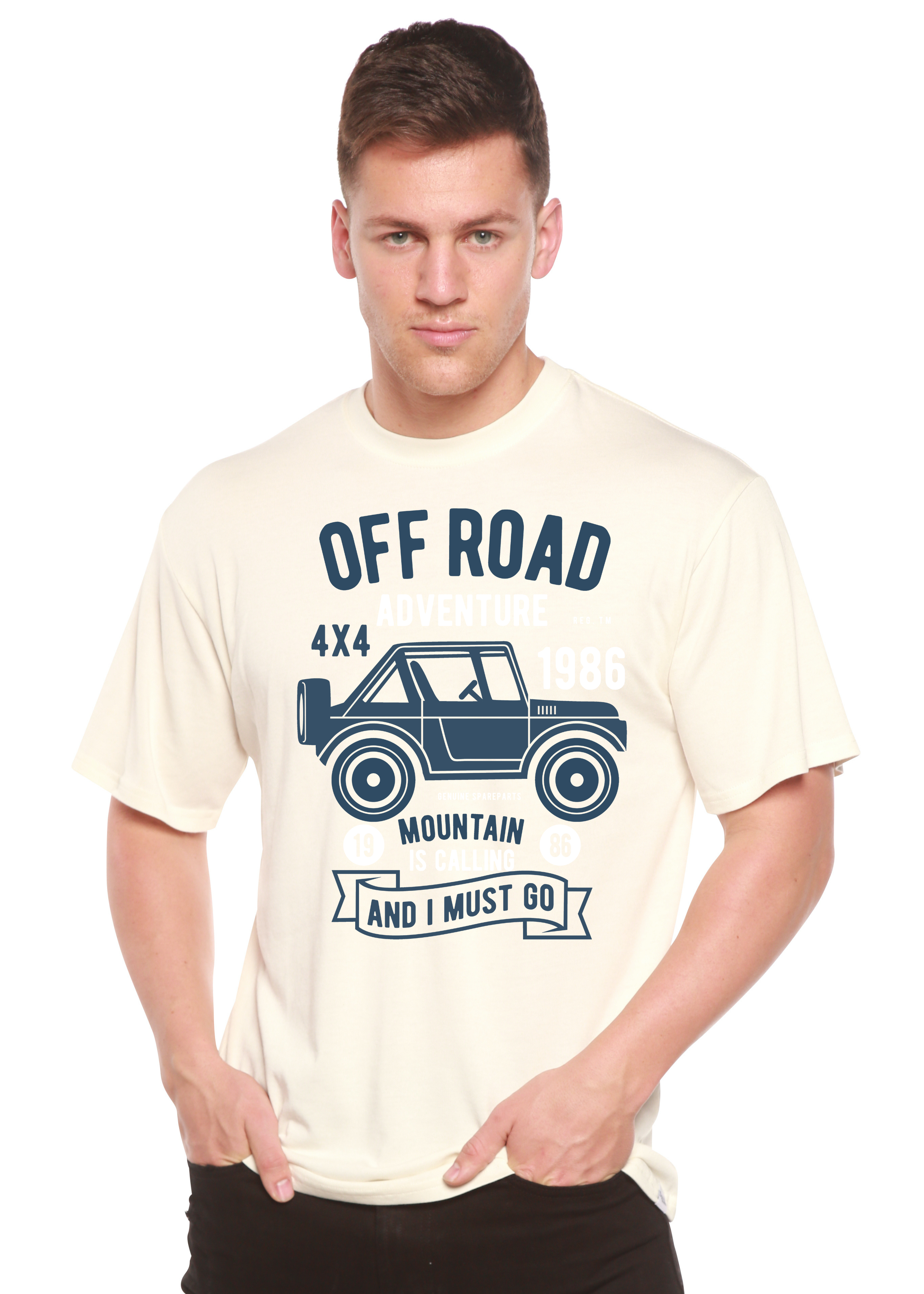 Off Road Adventure Spun Bamboo® Men's Bamboo Viscose/Organic Cotton Short Sleeve Graphic T-Shirt Spun Bamboo