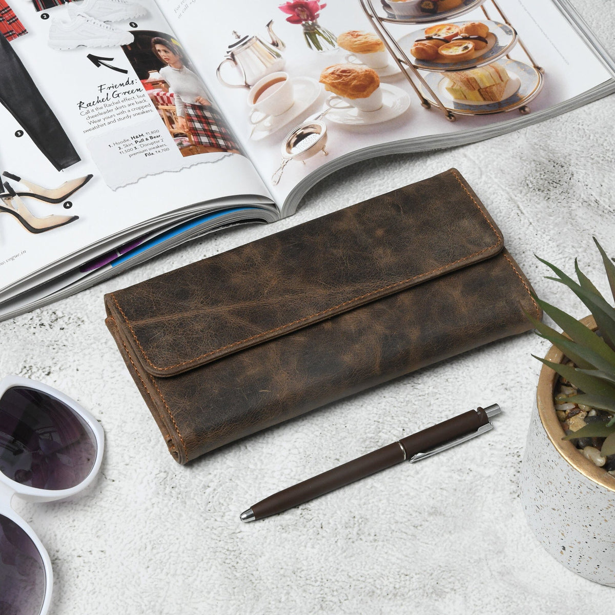 Ellison Ladies Wallet- Walnut Brown Classy Leather Bags