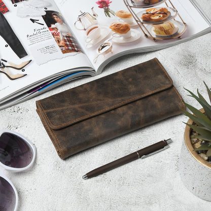 Ellison Ladies Wallet- Walnut Brown Classy Leather Bags