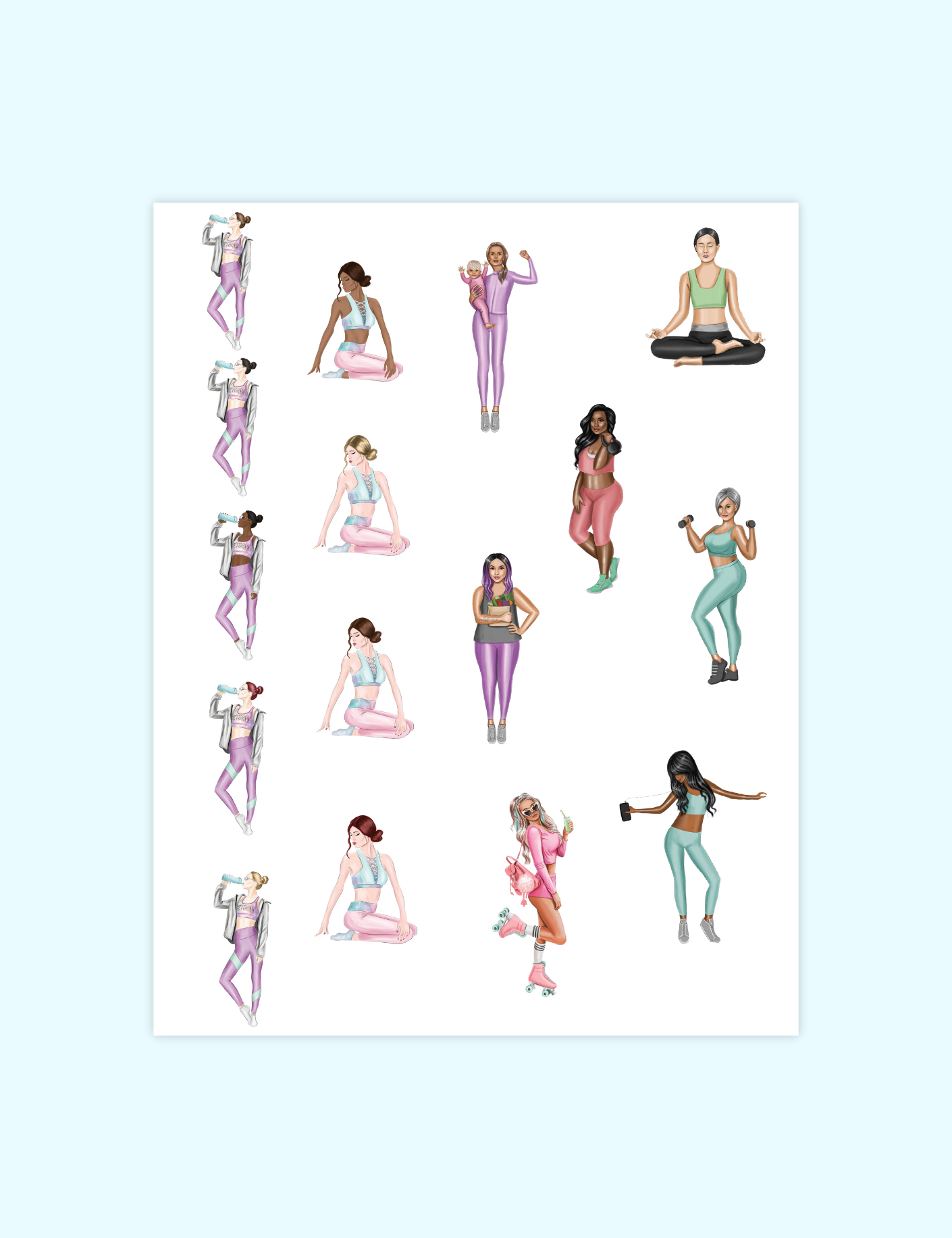 Health and Fitness Stickers Jessica Autumn