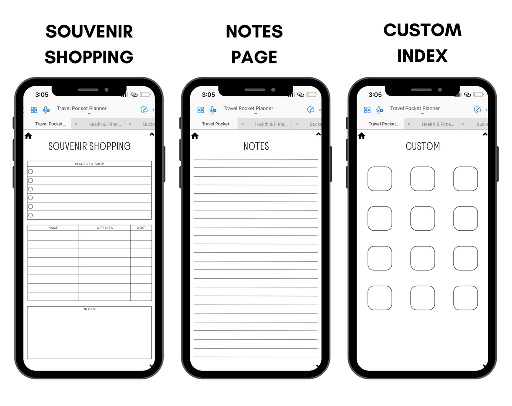 Digital Travel Phone Planner Neutral Jessica Autumn