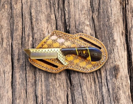 Handmade Tanto Bull Cutter Knife with G10 Resin Handle Damascus Knife Store